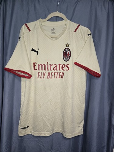 PUMA AC Milan White Red Black Soccer Jersey Emirates Fly Better - photo 2