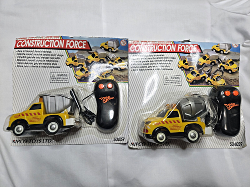 Lot of 2 Vintage Nipco Toys Construction Force Wired Remote Cont