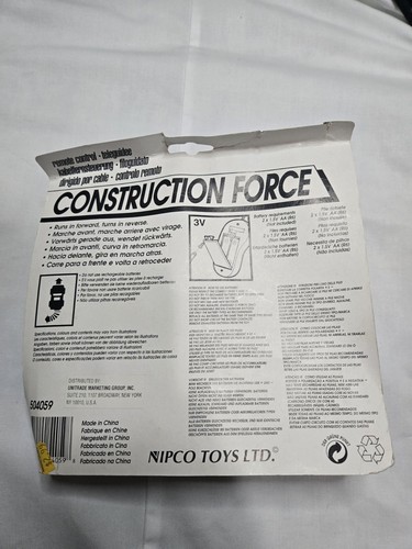 Lot of 2 Vintage Nipco Toys Construction Force Wired Remote Cont - photo 5