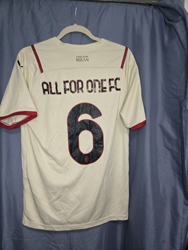 PUMA AC Milan White/Red Soccer Jersey Emirates Fly Better #6
