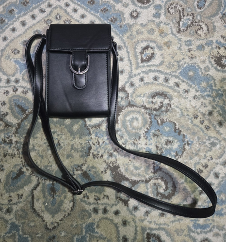 H&M Women’s Black Small Crossbody Bag Buckle Closure