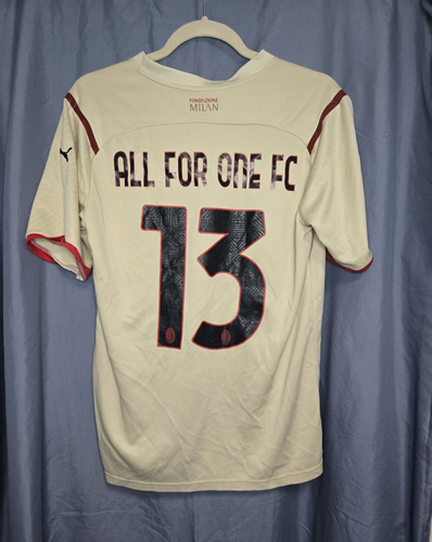 PUMA AC Milan White/Red Soccer Jersey Emirates Fly Better #13