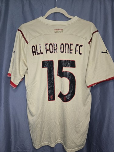 PUMA AC Milan White Soccer Jersey Emirates Fly Better #15 - photo 2