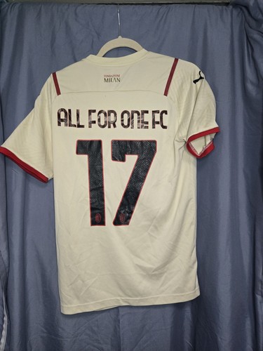 PUMA AC Milan White/Red Soccer Jersey Emirates Fly Better #17