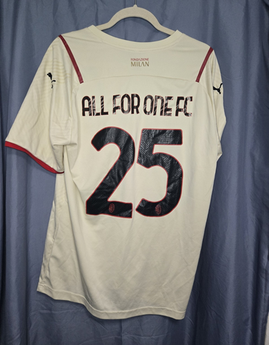 PUMA AC Milan White/Red Soccer Jersey Emirates Fly Better #25