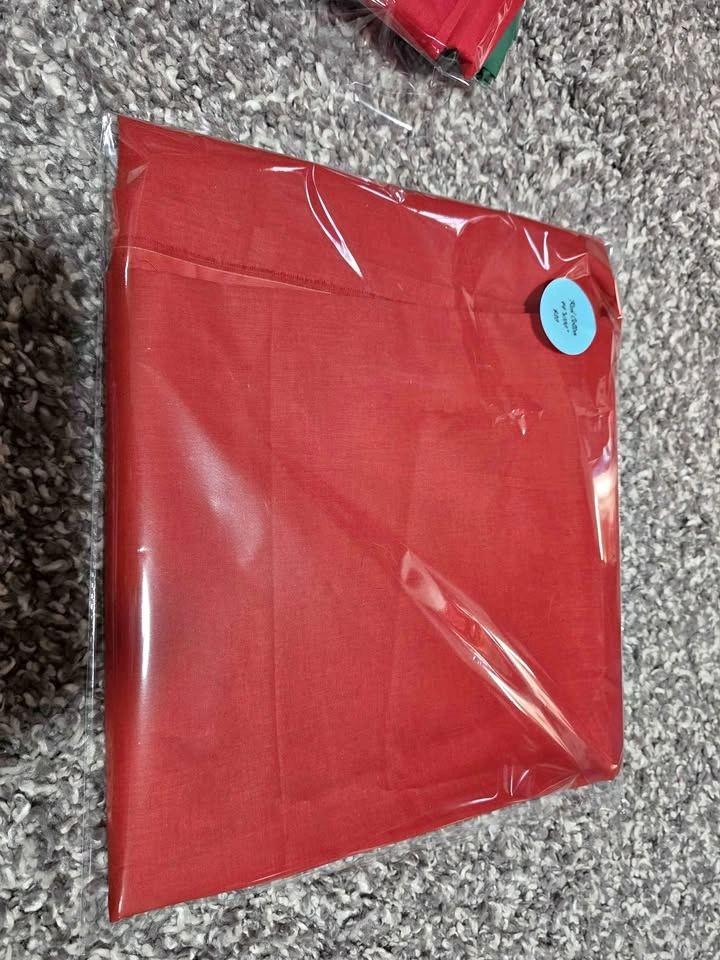 Orangy red cotton