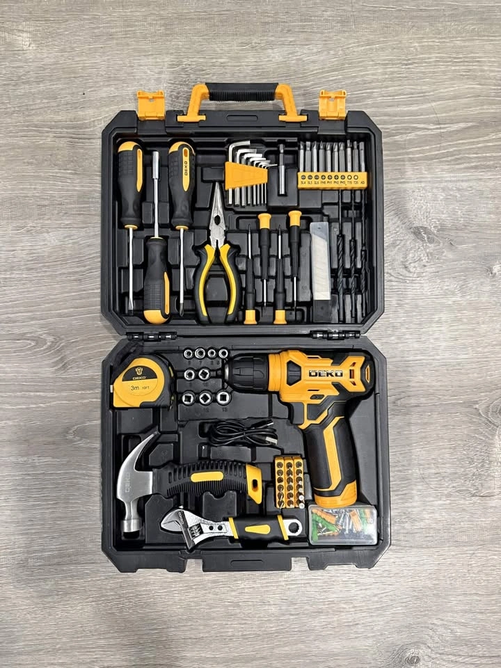 DEKOPRO Tool Set: Tool Kit with 8V Cordless Drill