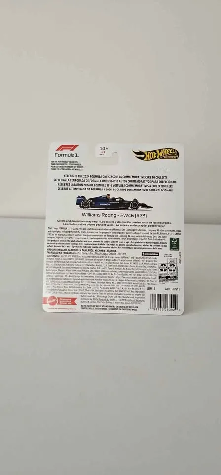 HOT WHEELS PREMIUM FORMULA 1 WILLIAMS RACING- FW46 #23 image indicator(3)