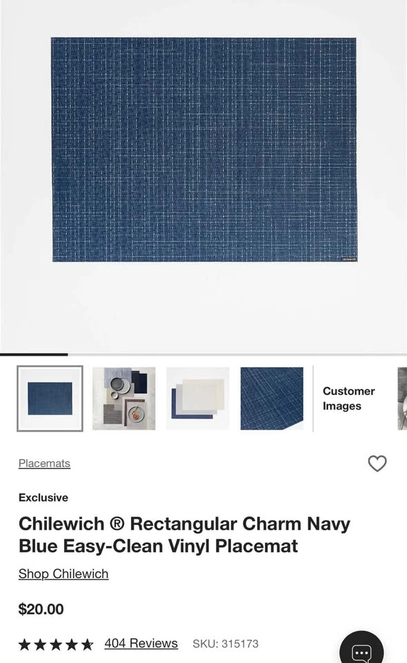 8x Crate and Barrel Chilewich placemats - Navy - brand new - photo 2