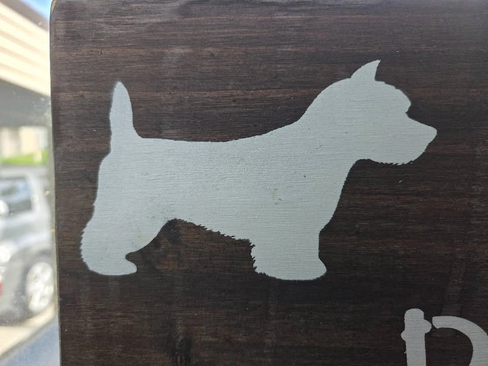 Wooden Dog Owner No Soliciting Sign 24 x 11 inches - photo 2