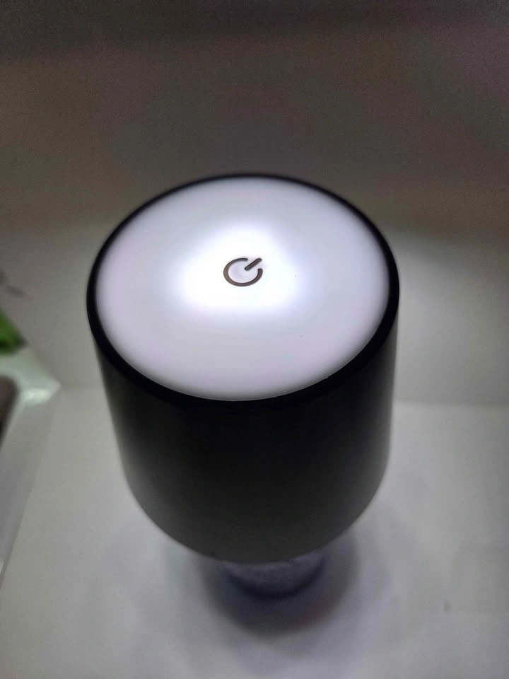 Rechargeable LED Bottle Lamp with Blue Glass Base - photo 2