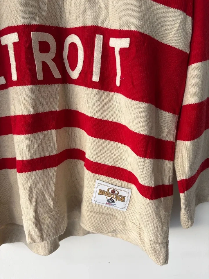 Vintage CCM Detroit Red Wings Heritage Knit Sweater Size XL - photo 2