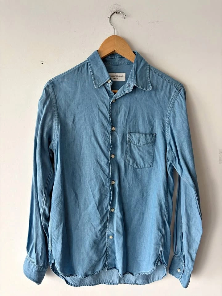 Officine Generale Men’s Chambray 100% Cotton Shirt Size XS