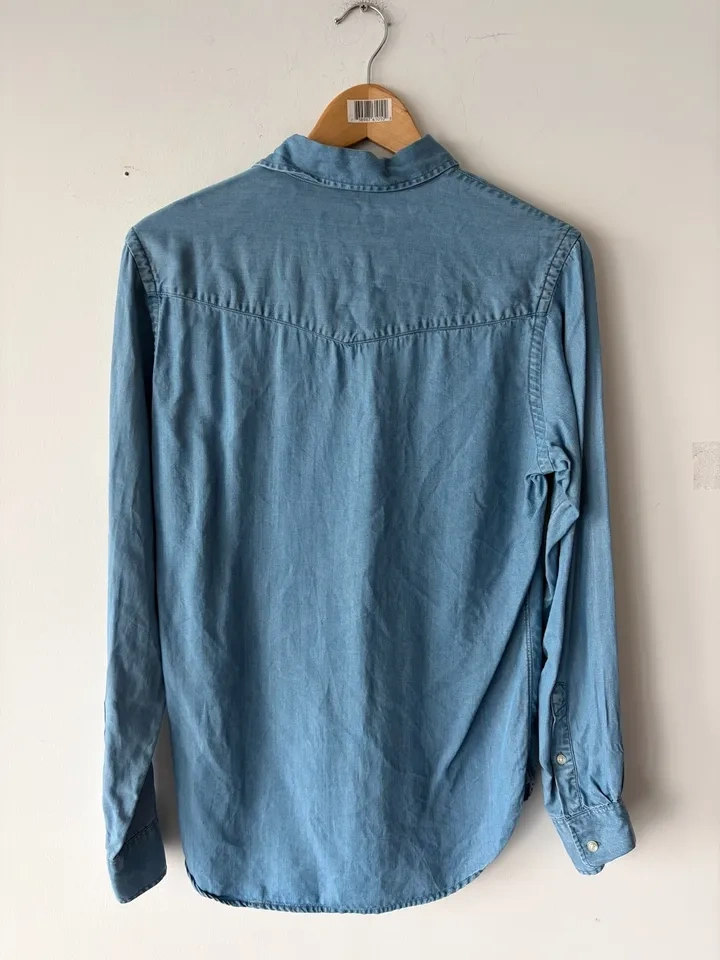 Officine Generale Men’s Chambray 100% Cotton Shirt Size XS - photo 5