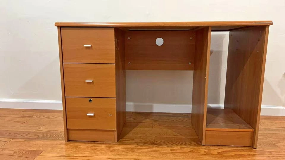 Wooden Computer Desk with Drawers