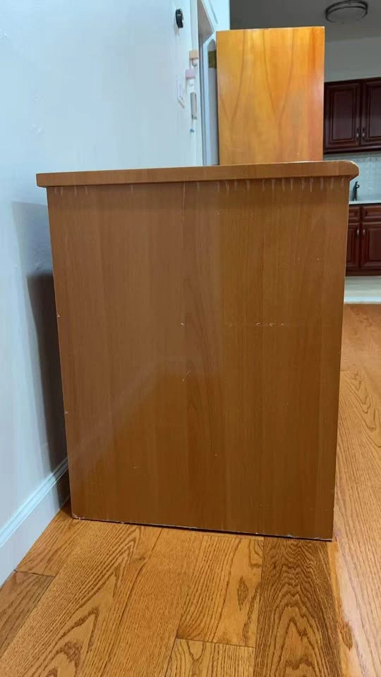 Wooden Computer Desk with Drawers - photo 2