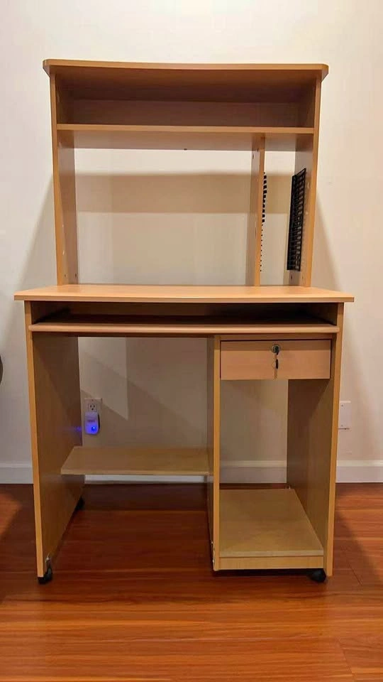 Wooden computer desk