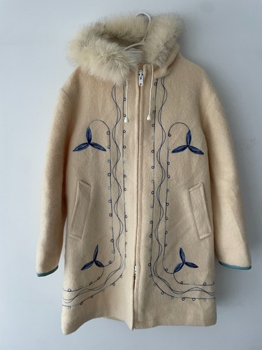 Vintage Hudson’s Bay Wool Parka Hooded Women’s Coat Size L