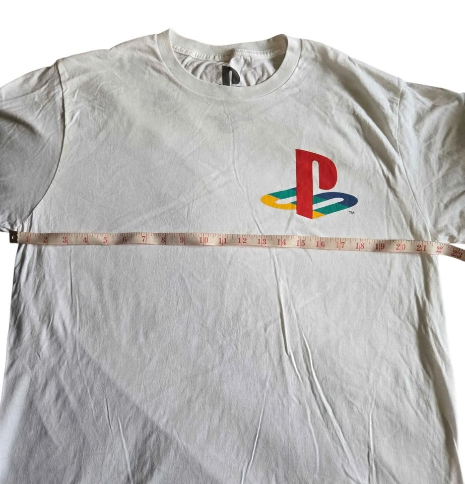 PlayStation Logo Long Sleeve Shirt White Adult L • PS1 Retro Gam - photo 5