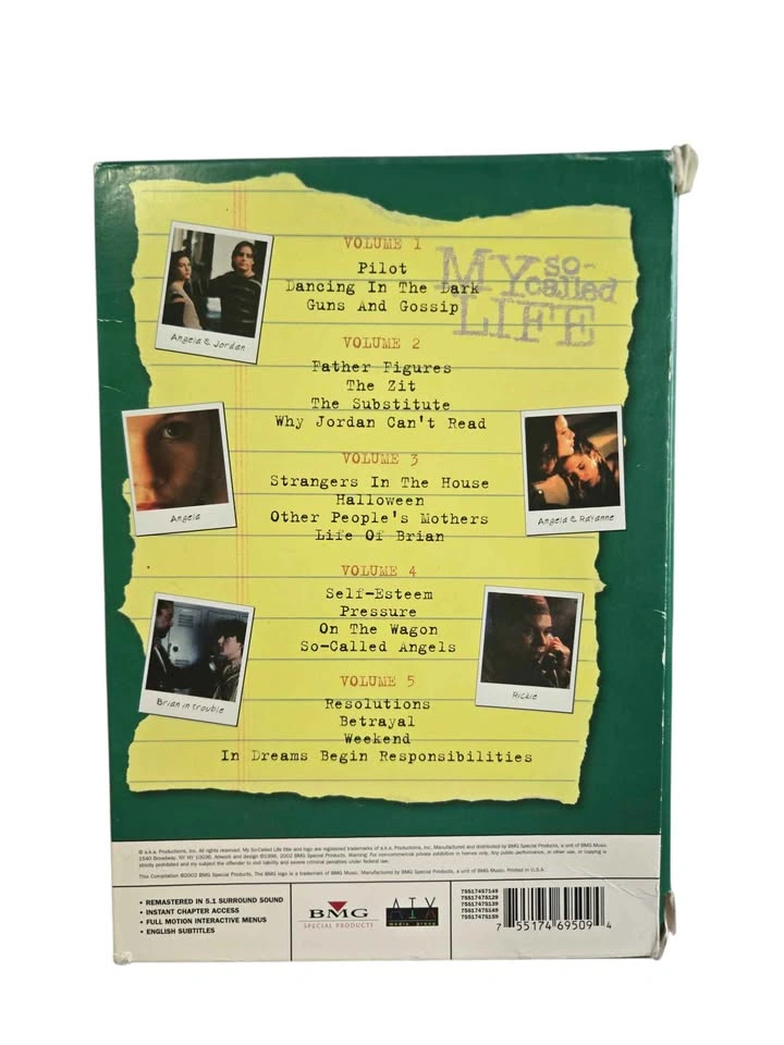 My So-Called Life Complete Series DVD Box Set Vol 1-5 Remastered - photo 3