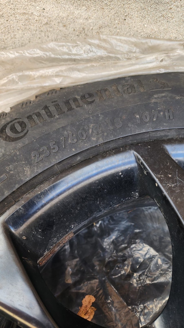 Continental Winter Tires on 18” Black Rims – Set of 4