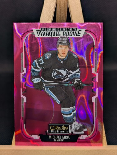 2025-26 O-Pee-Chee Platinum Michael Misa Pink Magma RC #229