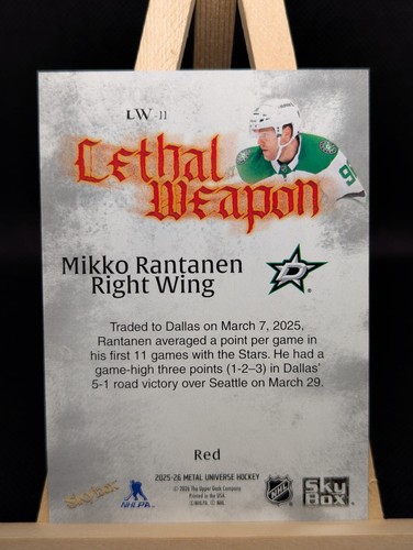2025-26 Metal Universe Mikko Rantanen Lethal Weapon #LW-2 Red /1 - photo 2