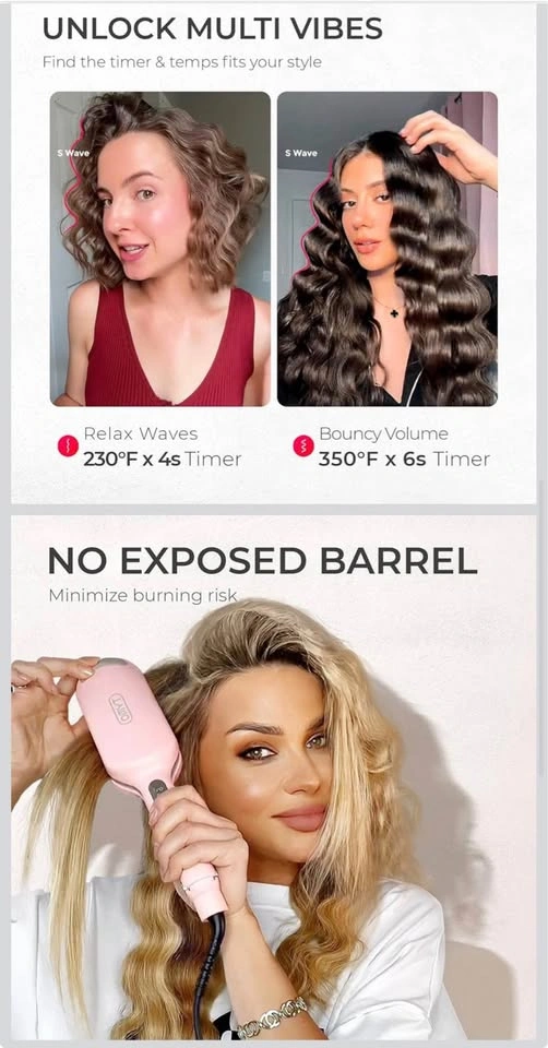 TYMO ROVY 3 Barrel Hair Waver Curling Iron 1.25 inch - photo 3