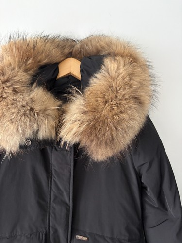 Woolrich Real Fur Trim Women's Down Bomber Jacket Size S - photo 3