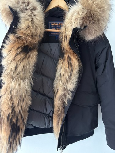 Woolrich Real Fur Trim Women's Down Bomber Jacket Size S - photo 5