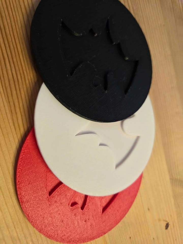 3D Printed Bat Coaster – Black – Drink Coaster – PLA - photo 3
