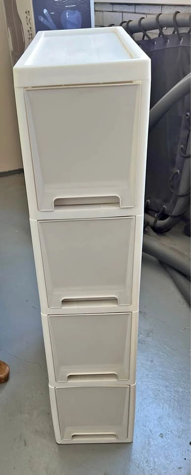 4-Drawer Plastic Storage Tower – White