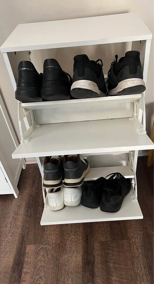 IKEA BISSA Shoe Cabinet – White (2 Compartments) - photo 2