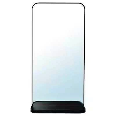 IKEA LINDBYN Mirror with Shelf – Black
