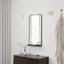 IKEA LINDBYN Mirror with Shelf – Black - photo 2