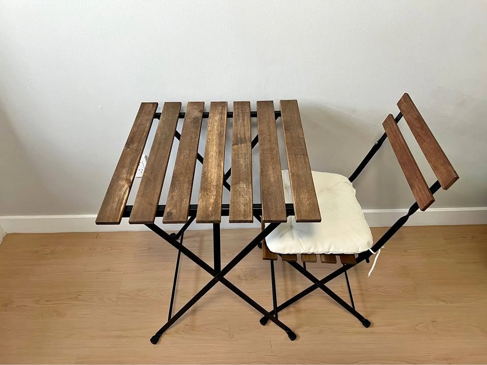 IKEA TÄRNÖ Folding Table & Chair Set with Cushion