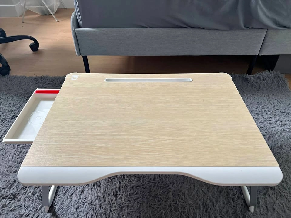 Portable Folding Laptop Bed Desk with Drawer – Like New