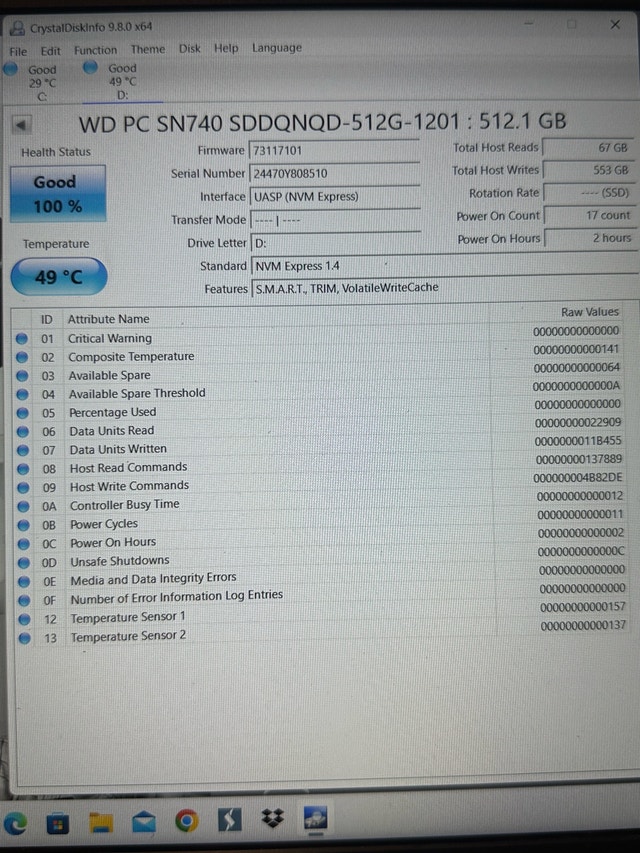 Western Digital WD Gen4 x4 512GB NVMe SSD - photo 3