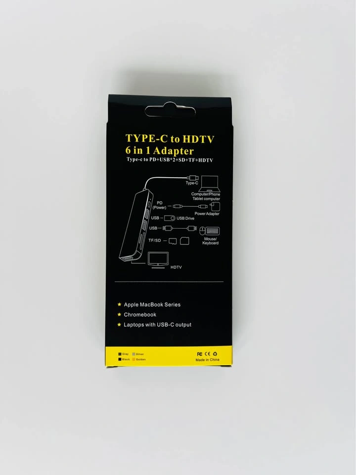 USB-C Hub 6in1 — HDMI 4K + USB + SD/TF + PD Charging - photo 3