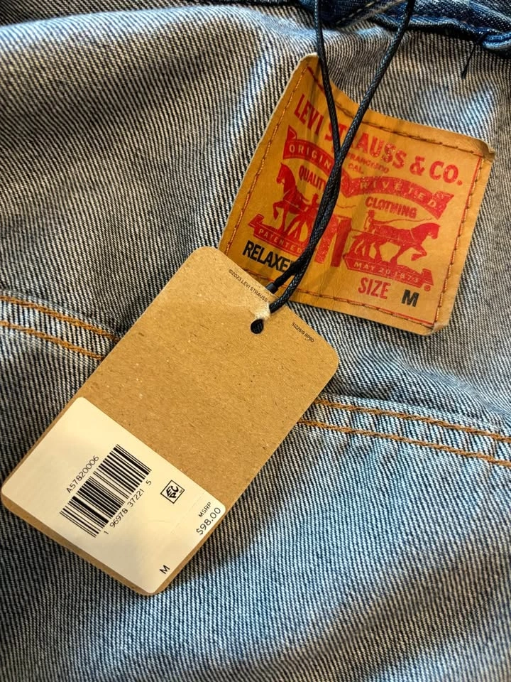 Levi’s® Relaxed Trucker Jacket, Distressed - Men’s Medium, Blue - photo 2