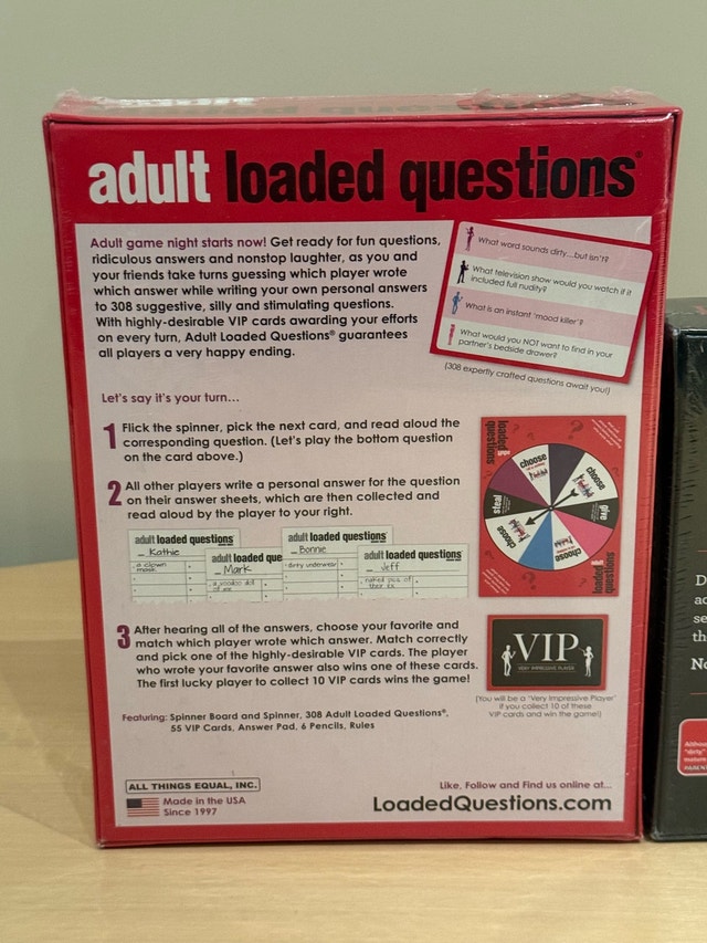 All Things Equal Loaded Questions and TDC Games Dirty Minds - photo 3
