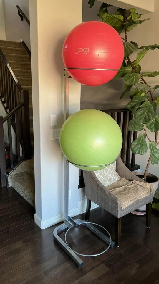Commercial 3-Tier Exercise Ball Rack with 2 Balls - photo 3