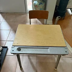 Vintage school desk with chair