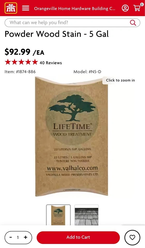 LifeTime Wood Treatment - 5 Gallons