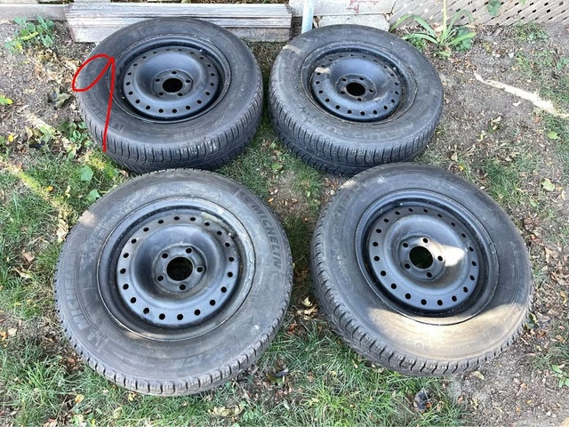 205 65 15 15-inch Michelin Winter Tires with Wheels