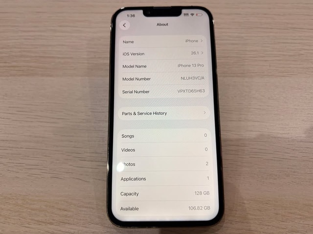 iPhone 13 Pro 128 GB, Gold (Unlocked) New Screen, 88% Battery