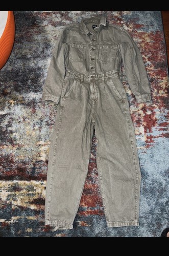 GAP Women’s Gray Denim Jumpsuit Size 4 Long Sleeve