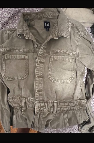 GAP Women’s Gray Denim Jumpsuit Size 4 Long Sleeve - photo 3
