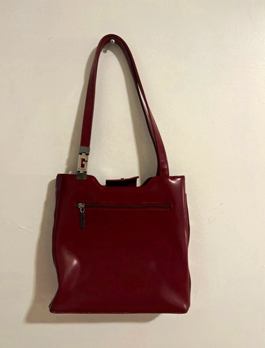 GUESS Women’s Red Solid Shoulder Bag Silver Hardware