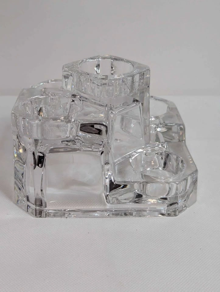 Vintage Partylite 5 Tier 24% Crystal Castle Tealight Votive Cand - photo 5